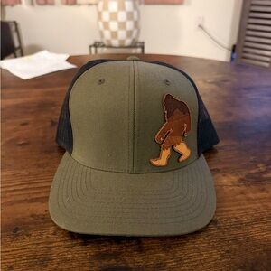 Bigfoot Olive Green and Black Trucker Hat